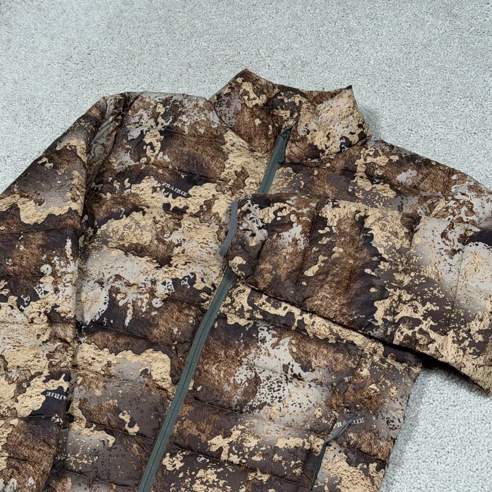 Cabelas Mens Prairie Camo 3M Thinsulate Puffer Jacket Small 482CJK199